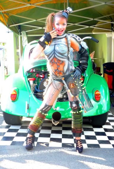 Steampunk Livebodypainting für das Eventzentrum Strohofer zum Thema Steampunk